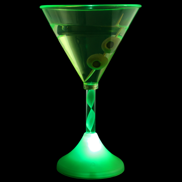 Flashing Green Martini Glass 6oz 170ml Uk 1856