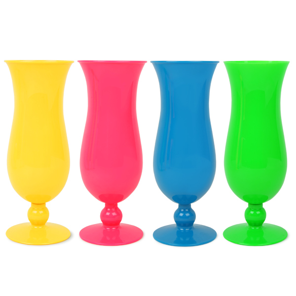 Summer Coloured Hurricane Cocktail Glasses 16.5oz / 470ml | Barmans.co.uk