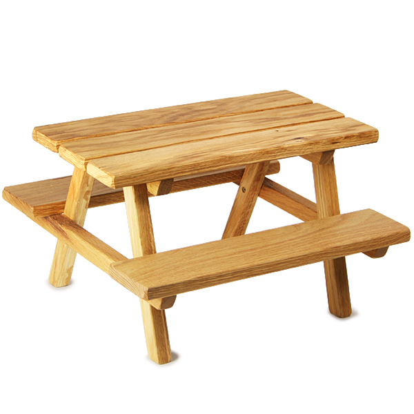 Miniature Oak Picnic Bench Serving Platter | Barmans.co.uk